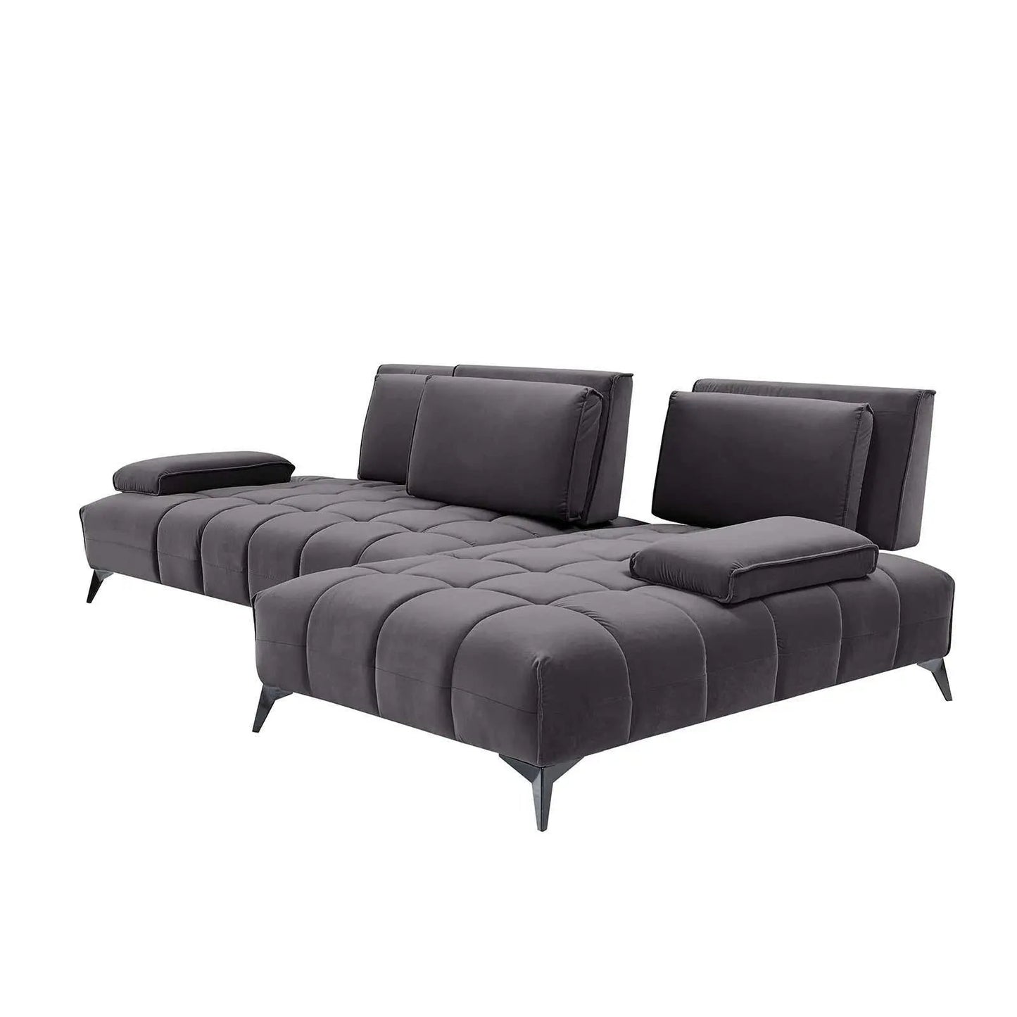 Francesco LAF Sofa Chaise Sectional – Black Base Edition