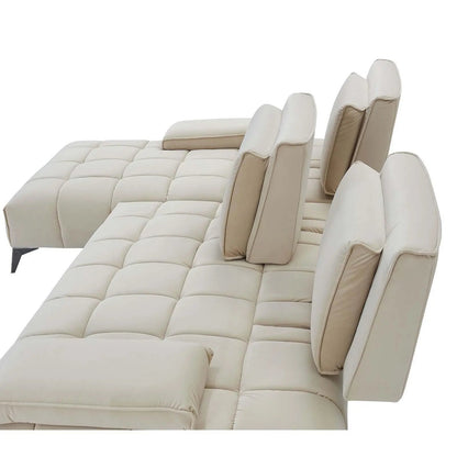 Francesco RAF Sofa Chaise Sectional | Sleek Black Base