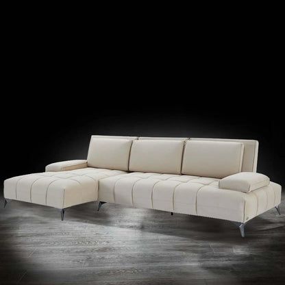 Francesco RAF Sofa Chaise Sectional | Sleek Black Base