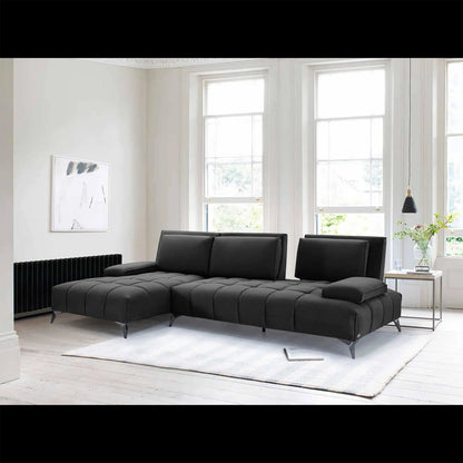 Francesco RAF Sofa Chaise Sectional | Sleek Black Base