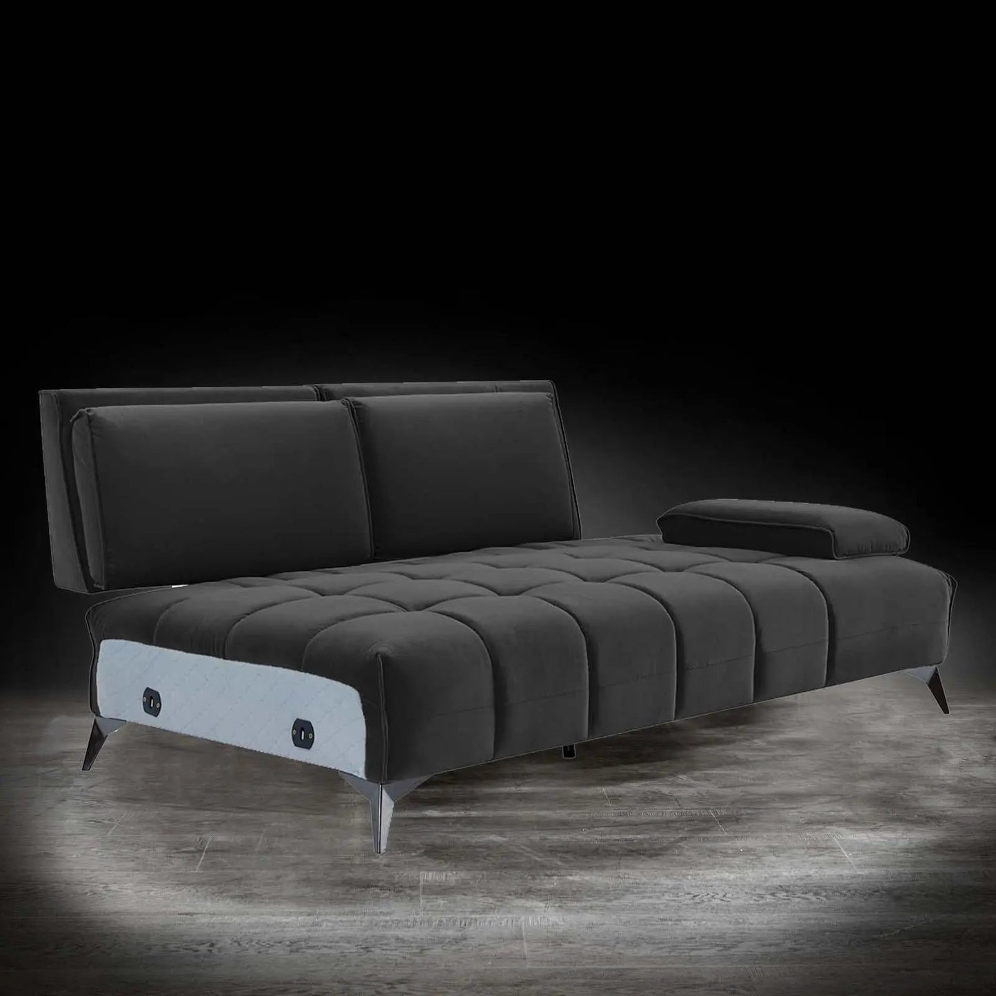 Francesco RAF Sofa Chaise Sectional | Sleek Black Base