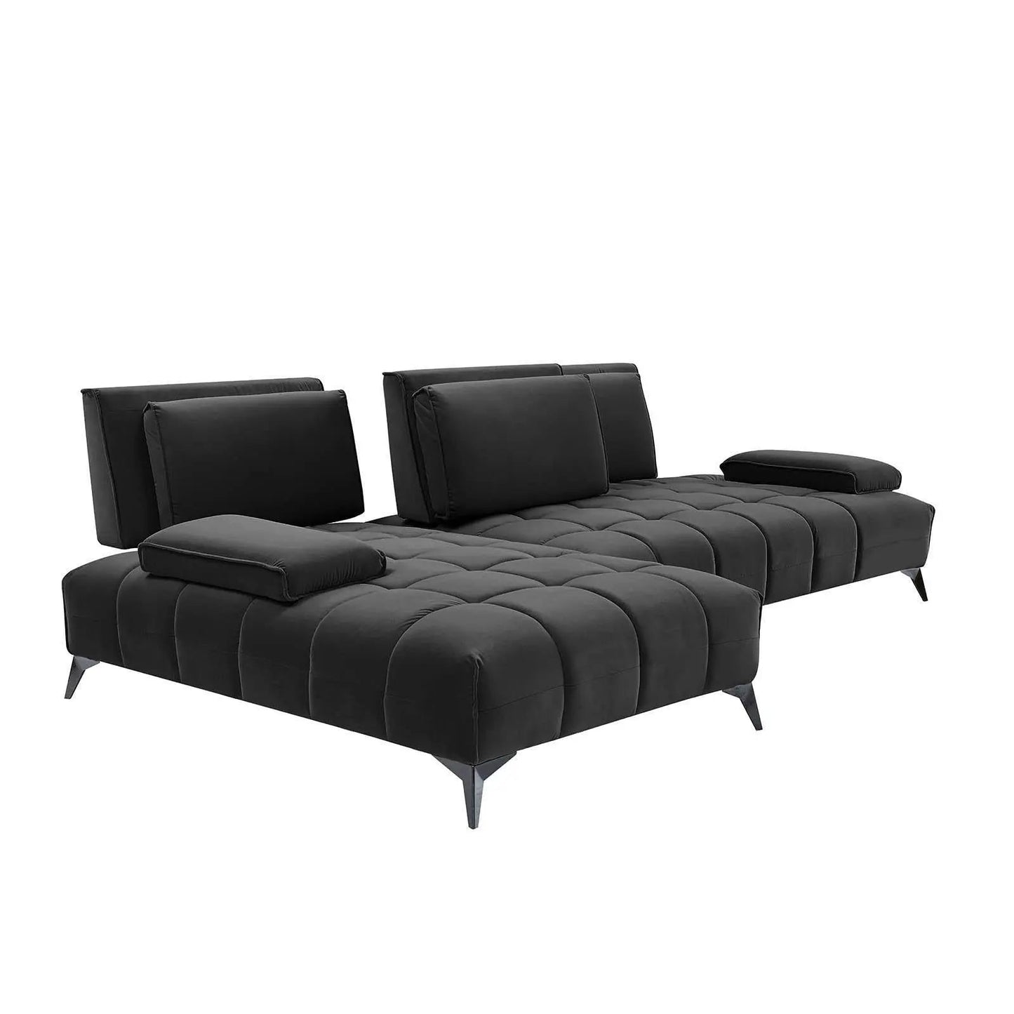 Francesco RAF Sofa Chaise Sectional | Sleek Black Base