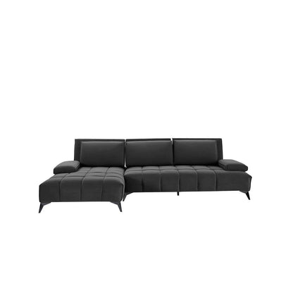 Francesco Bl Right Sofa Chaise Black Sectional