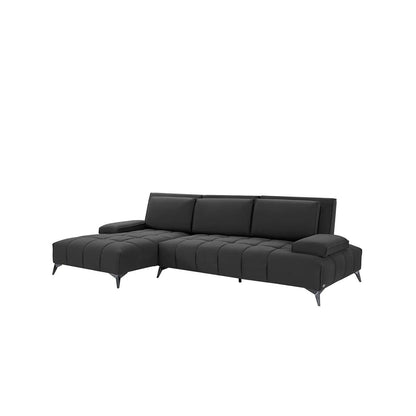 Francesco RAF Sofa Chaise Sectional | Sleek Black Base