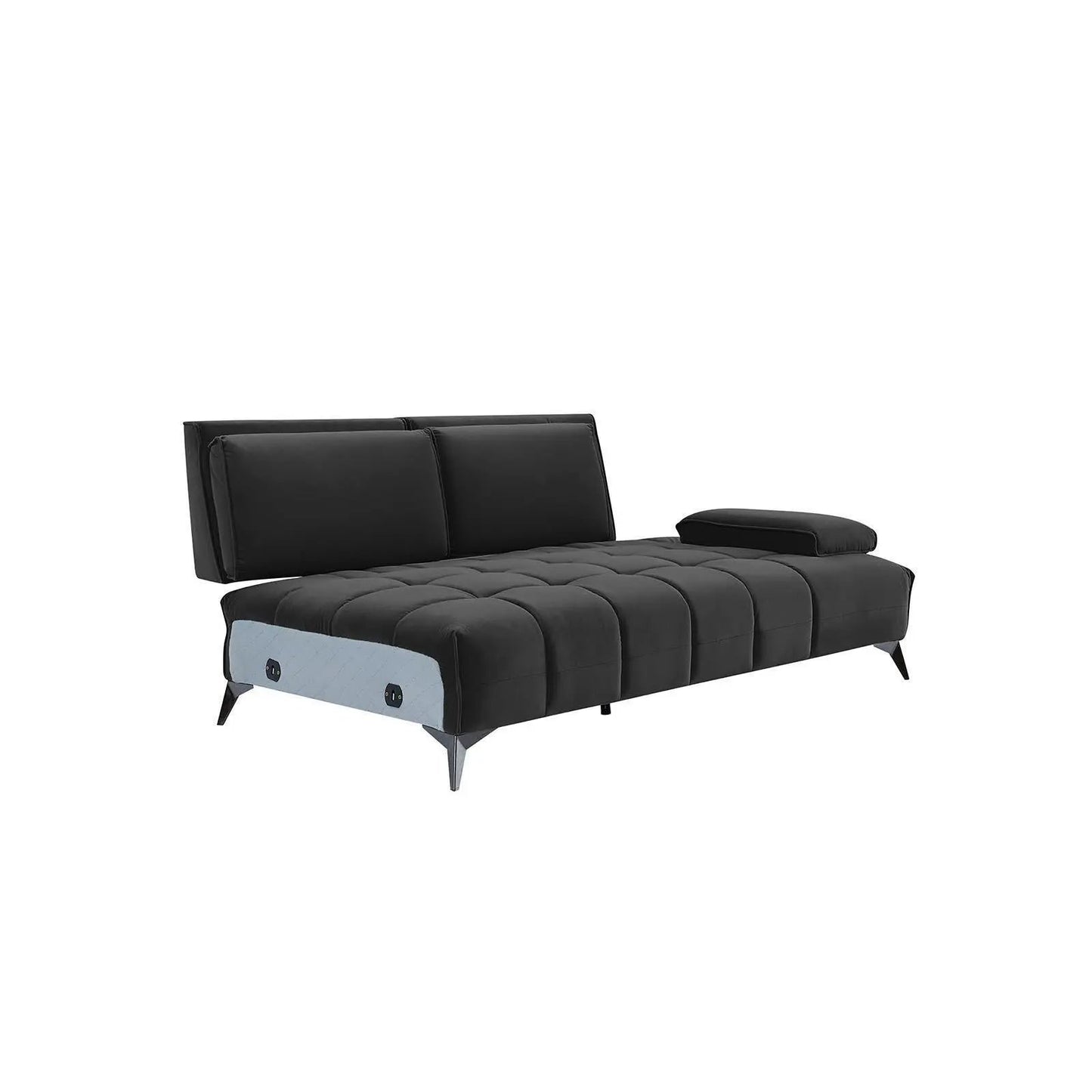 Francesco RAF Sofa Chaise Sectional | Sleek Black Base