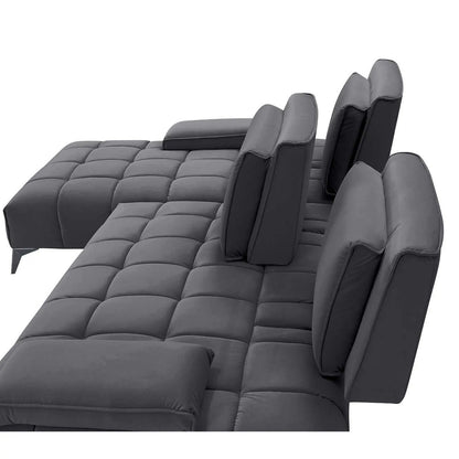 Francesco RAF Sofa Chaise Sectional | Sleek Black Base
