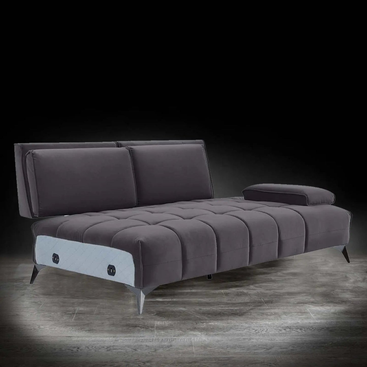 Francesco RAF Sofa Chaise Sectional | Sleek Black Base