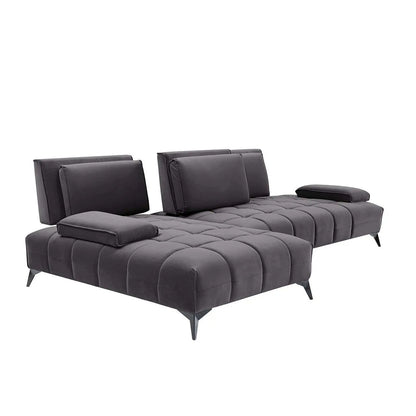 Francesco RAF Sofa Chaise Sectional | Sleek Black Base