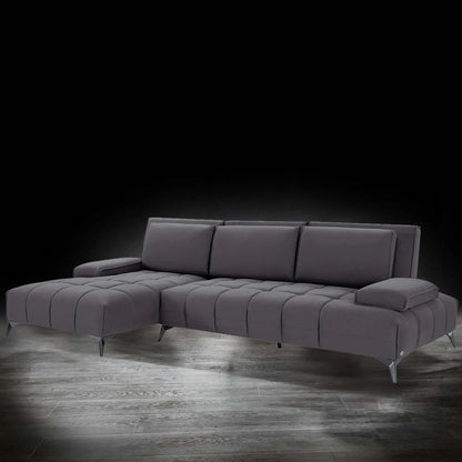 Francesco RAF Sofa Chaise Sectional | Sleek Black Base