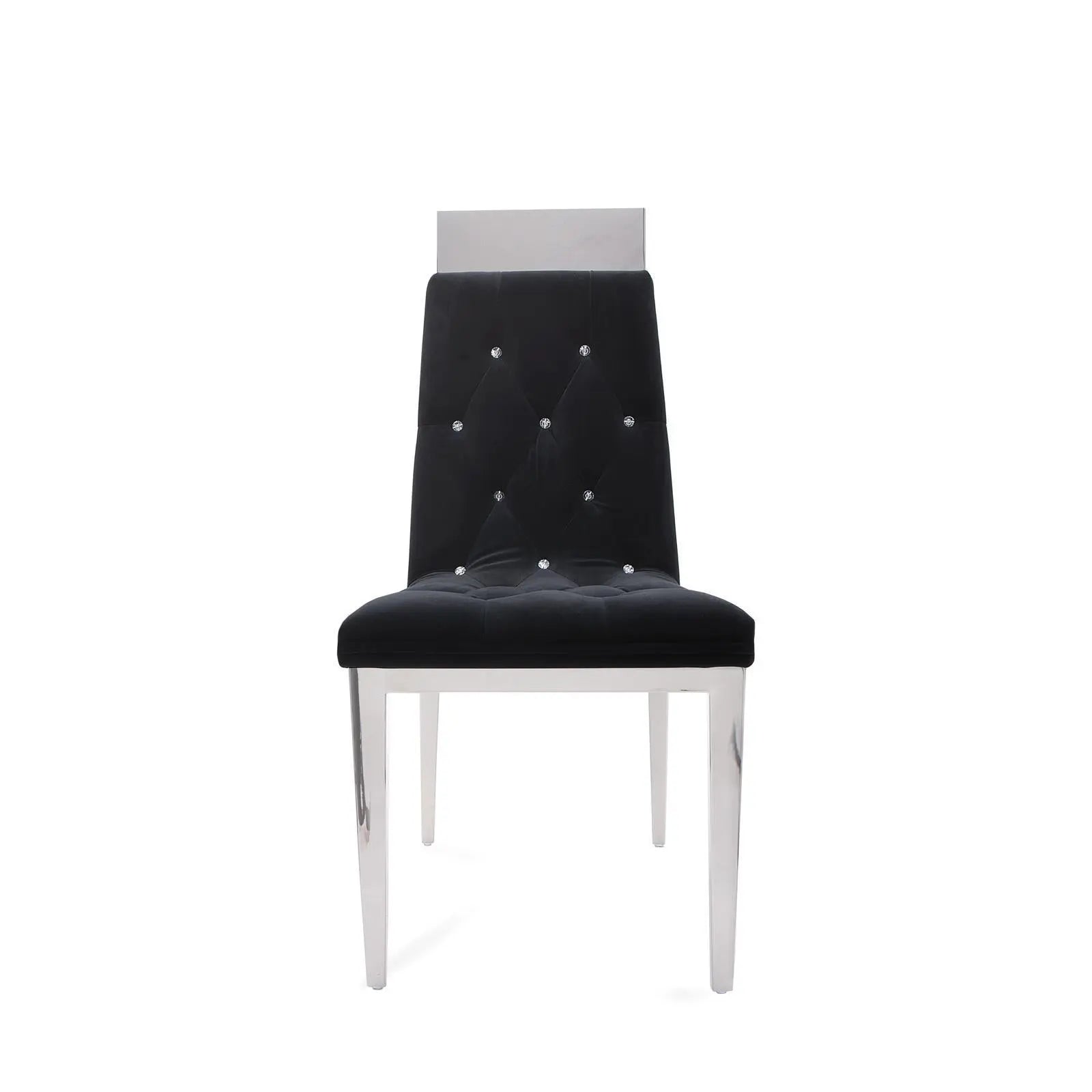 Gianna Silver Black Dining Chair