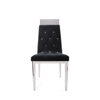 Gianna Silver Black Dining Chair