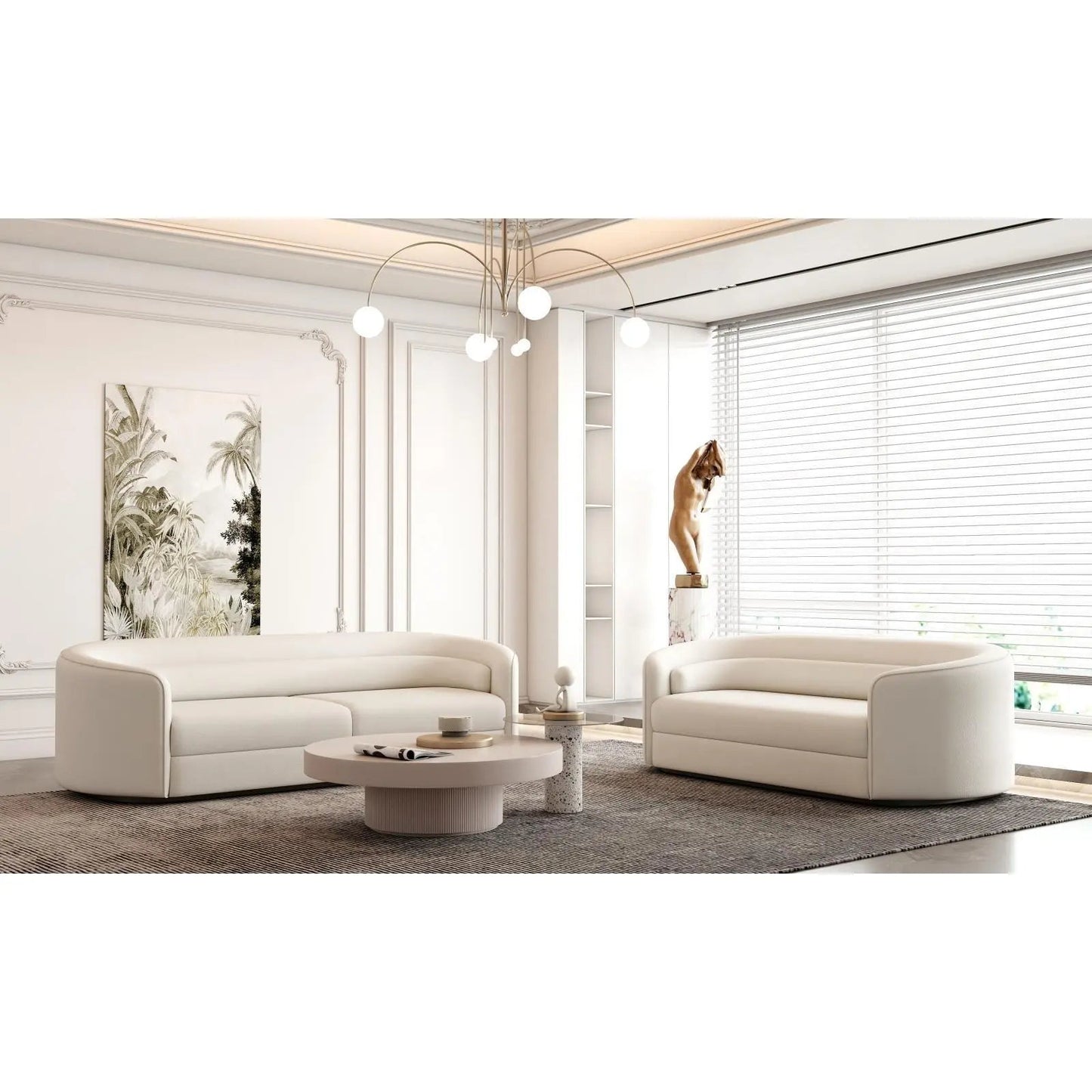Giovanni Modern Sofa Set – White