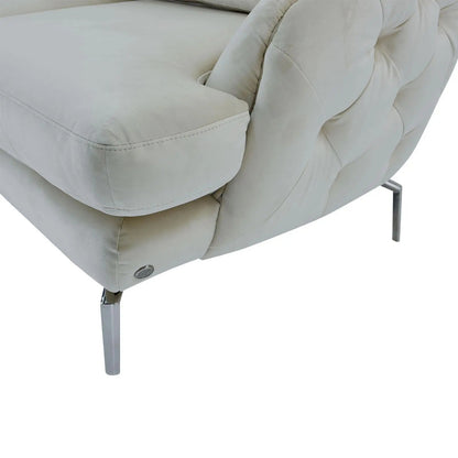 Giulia Silver Sofa Chaise Set – Beige