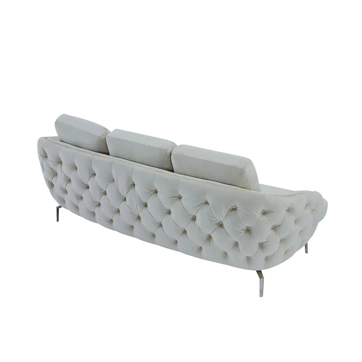 Giulia Silver Sofa Chaise Set – Beige