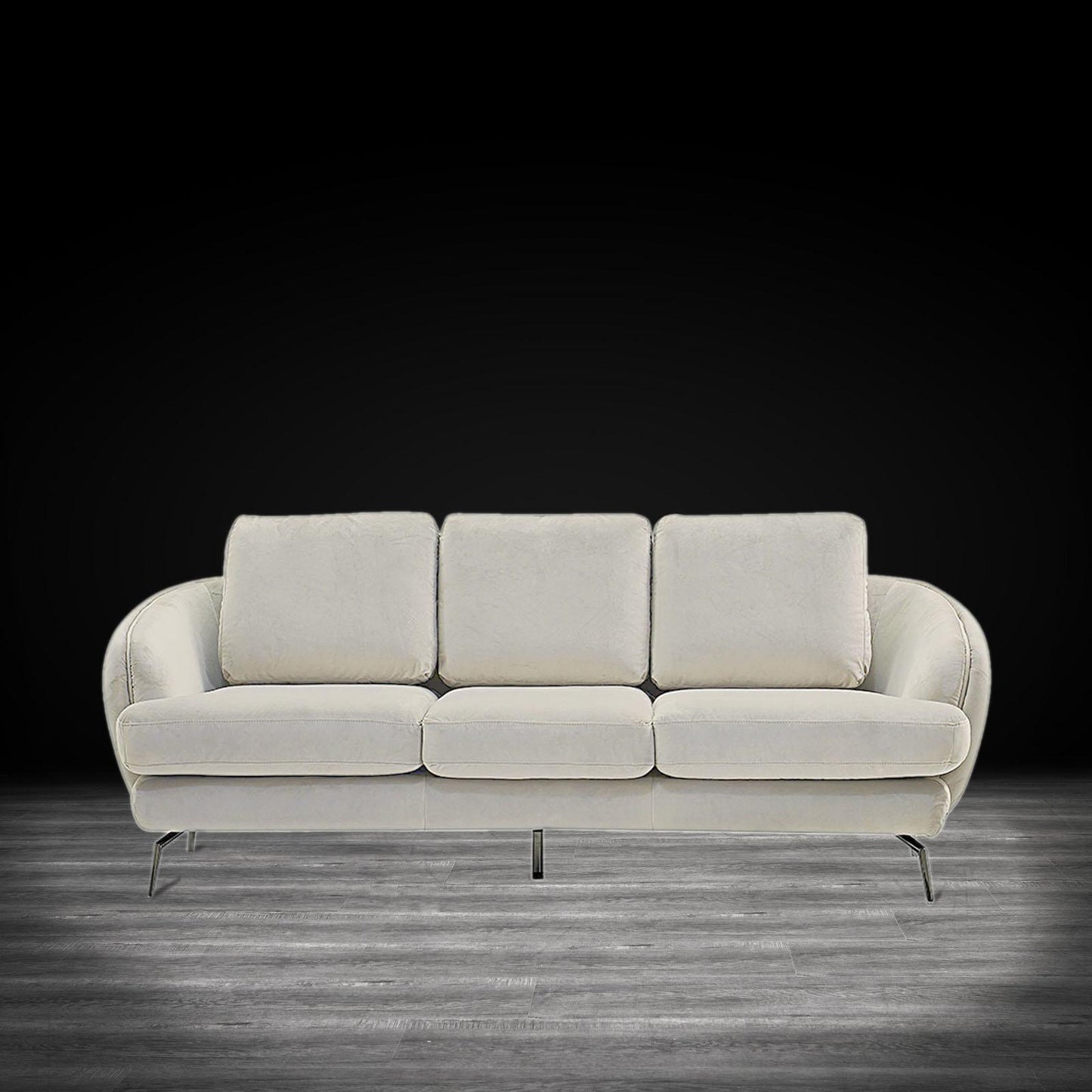 Giulia Silver Sofa Chaise Set – Beige