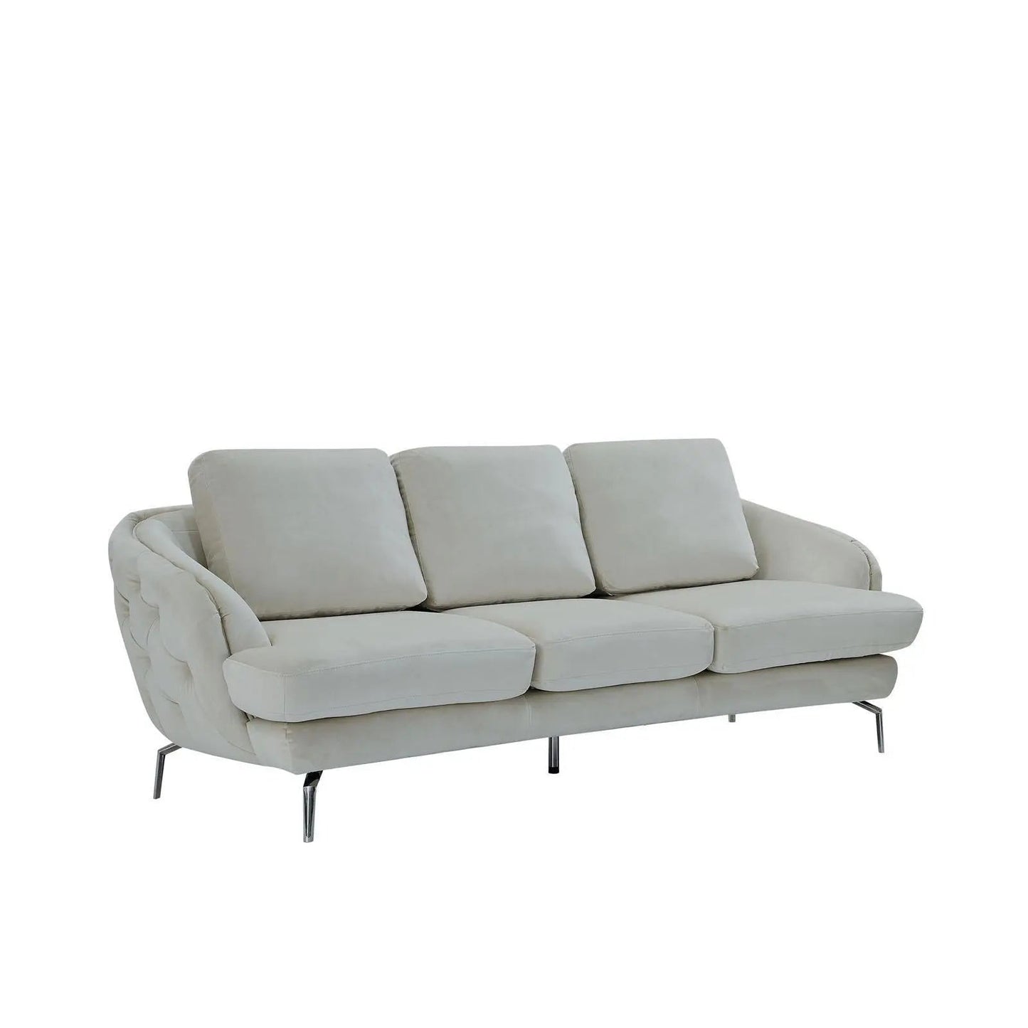 Giulia Silver Sofa Chaise Set – Beige