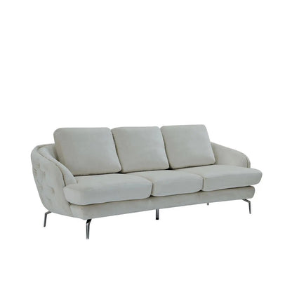 Giulia Silver Sofa Chaise Set – Beige