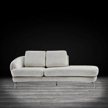 Giulia Silver Sofa Chaise Set – Beige