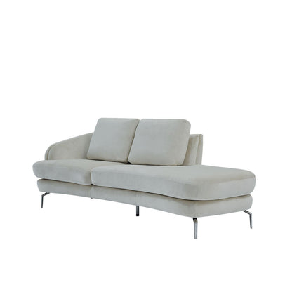 Giulia Silver Sofa Chaise Set – Beige