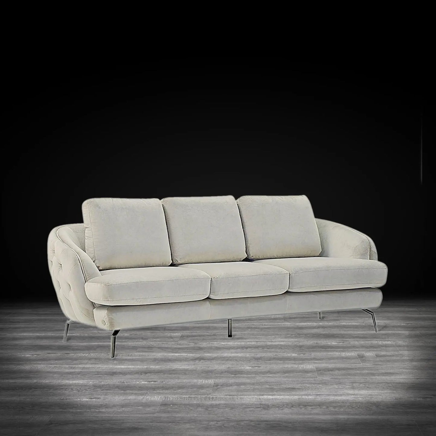 Giulia Silver Sofa Set – Beige