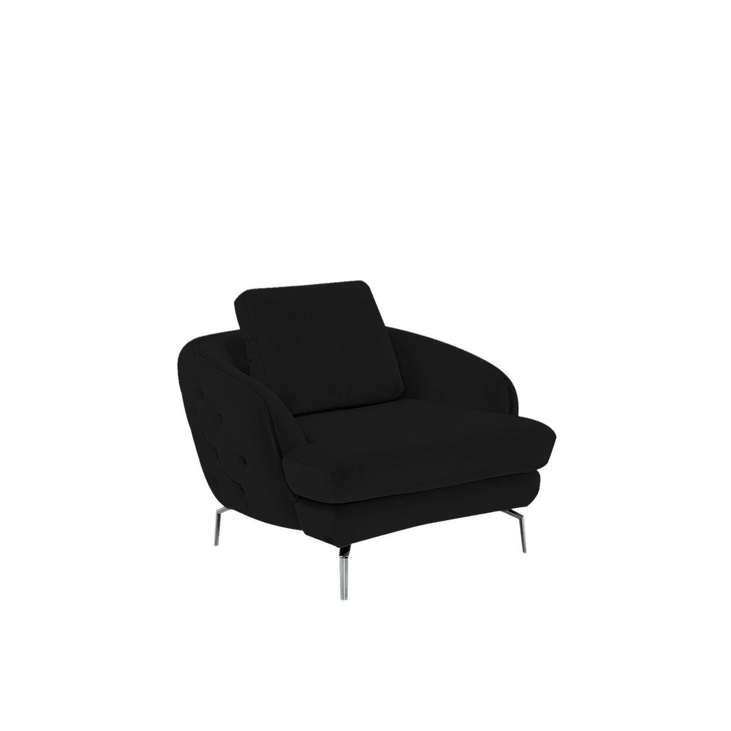 Giulia Silver Sofa Set – Black