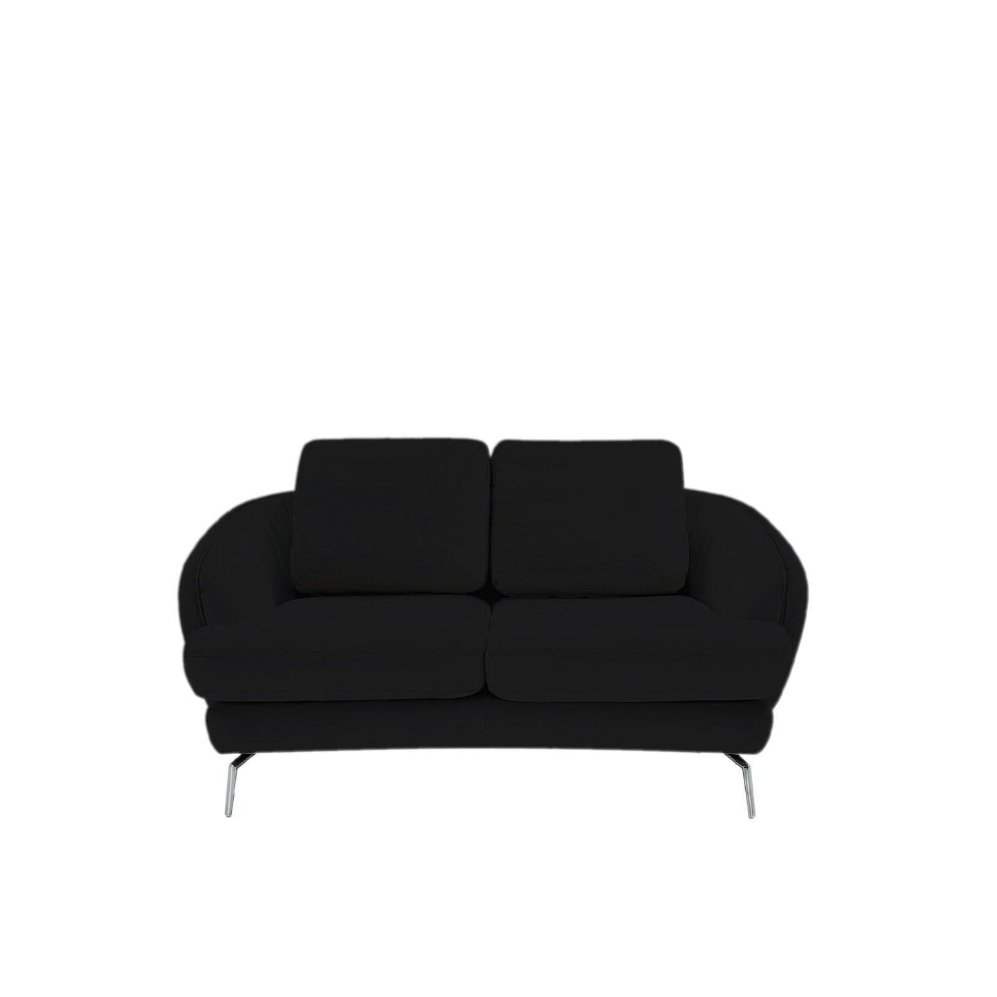 Giulia Silver Sofa Set – Black