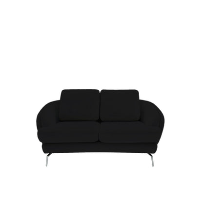 Giulia Silver Sofa Set – Black