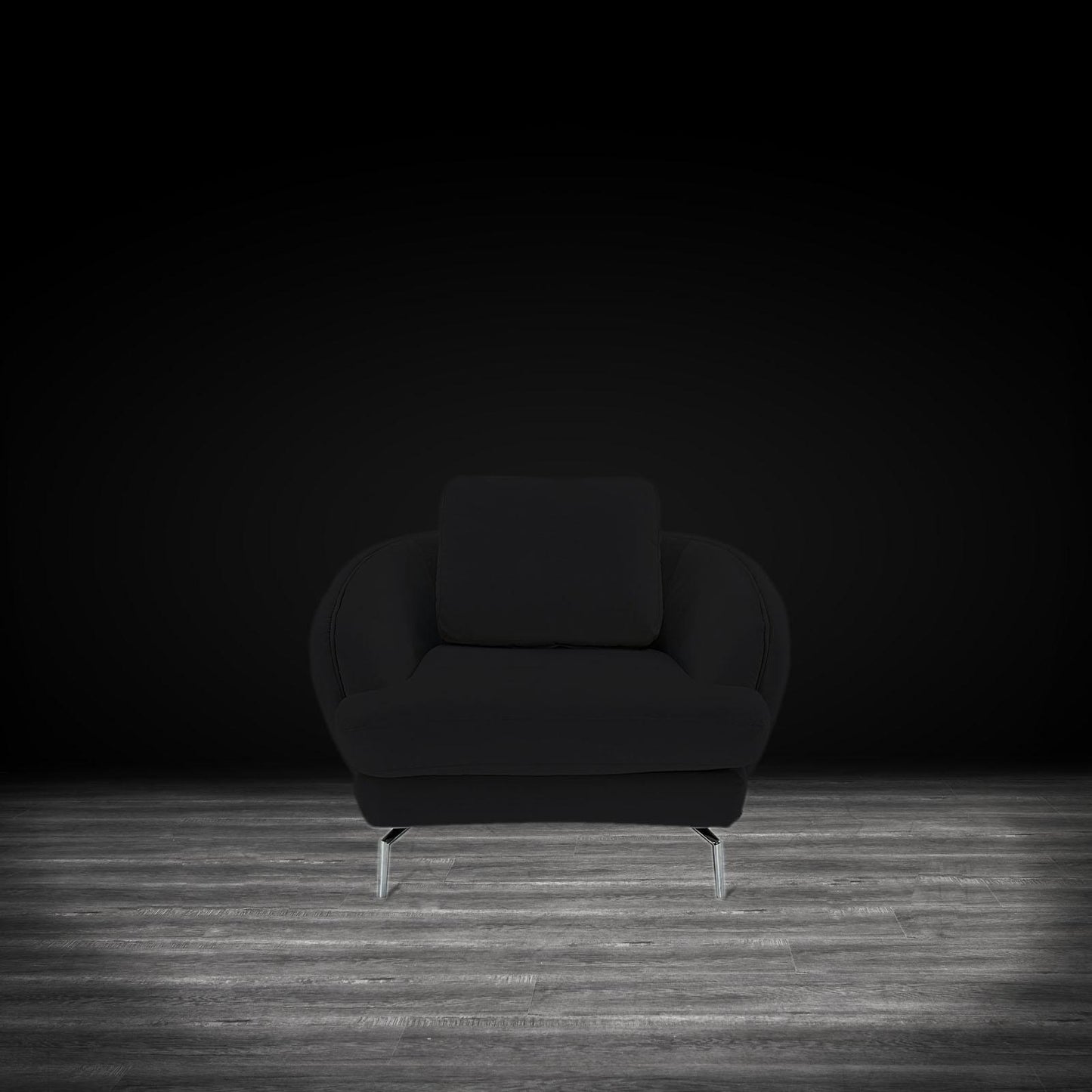 Giulia Silver Sofa Set – Black