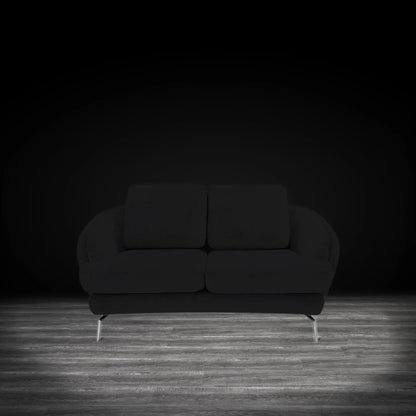 Giulia Silver Sofa Set – Black