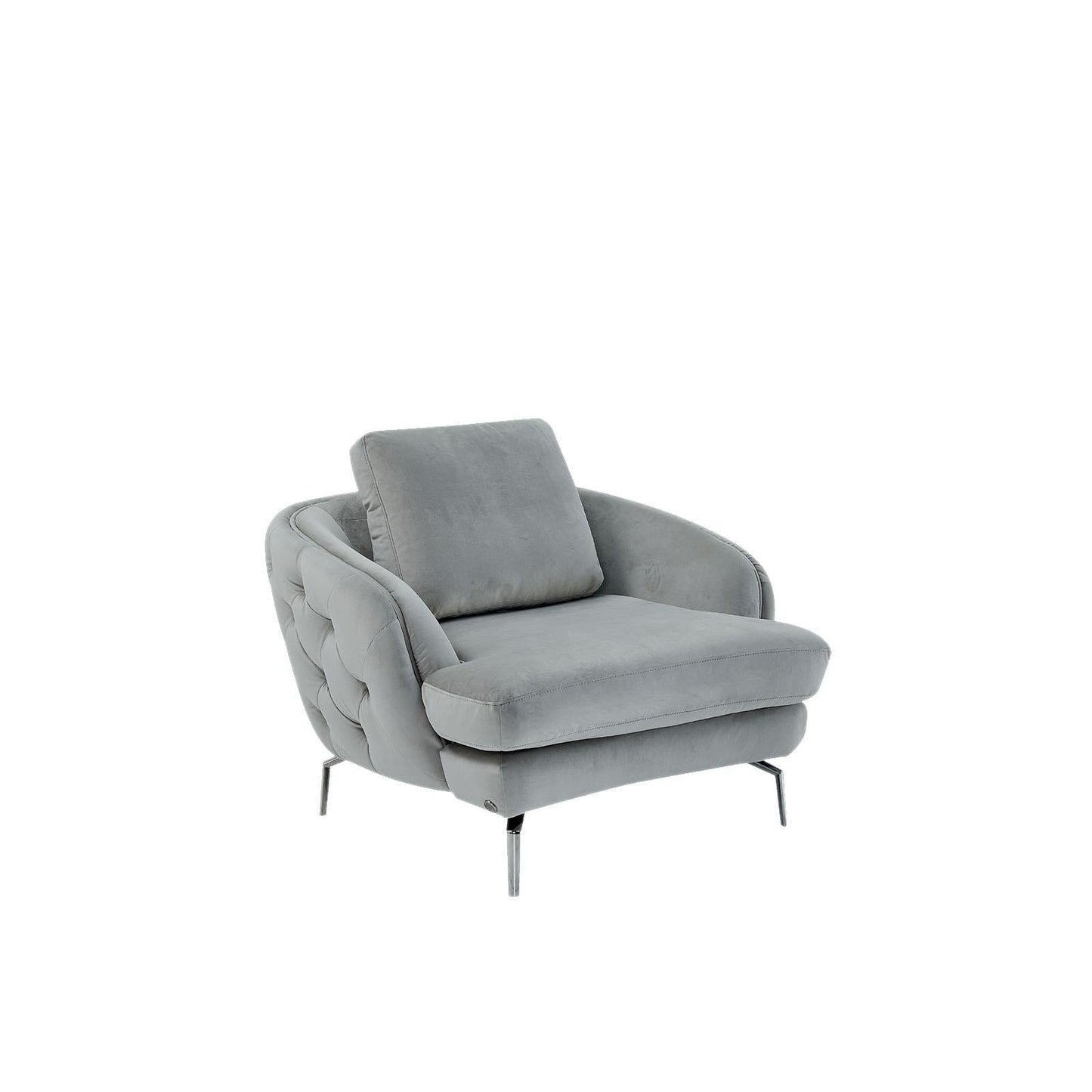 Giulia Silver Sofa Set – Light Gray