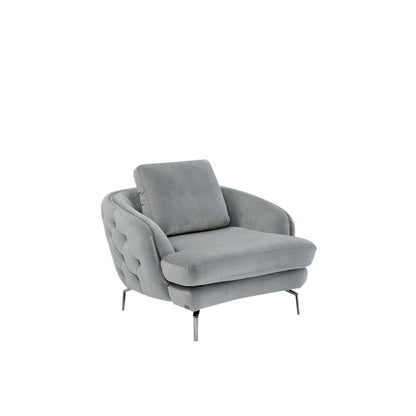 Giulia Silver Sofa Set – Light Gray