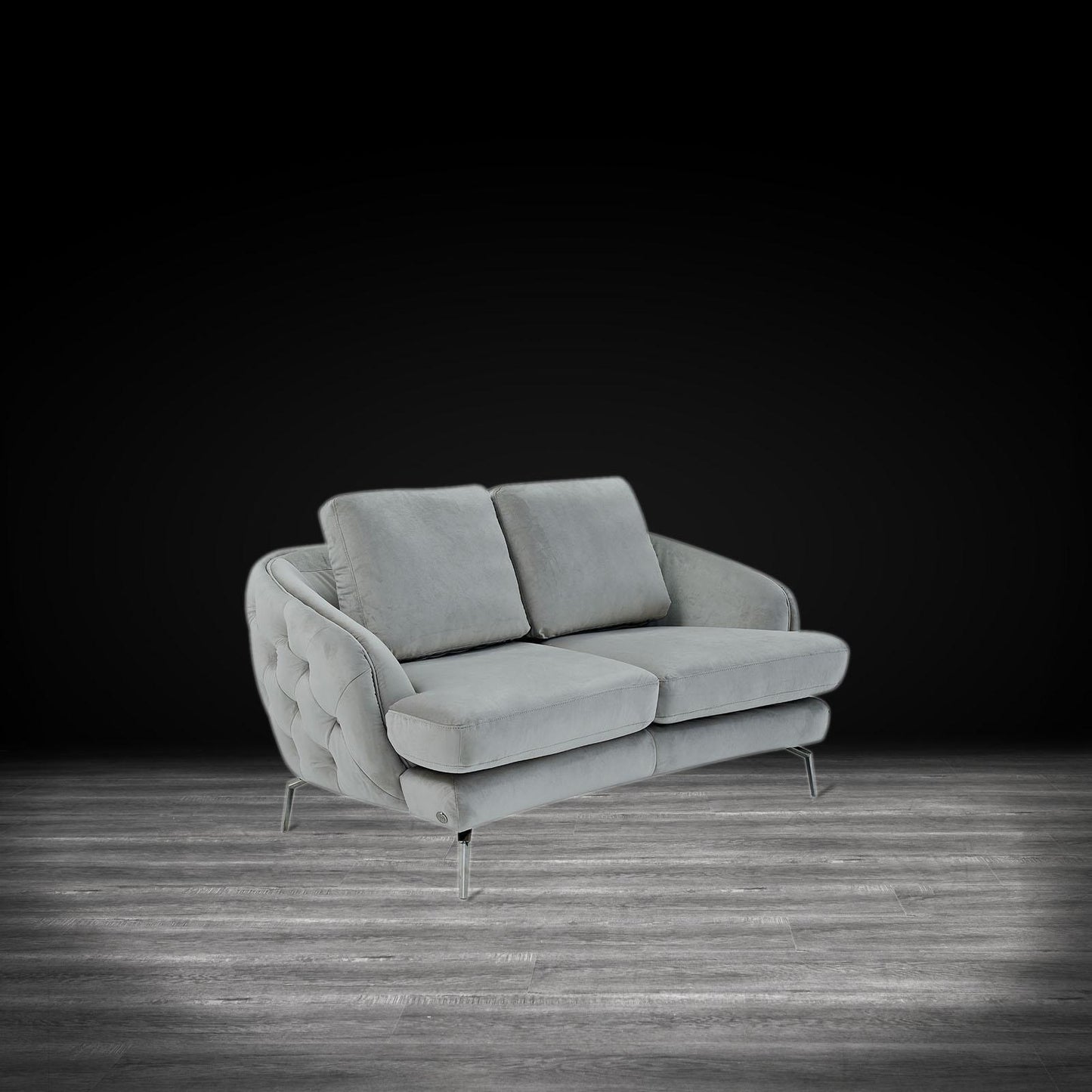 Giulia Silver Sofa Set – Light Gray