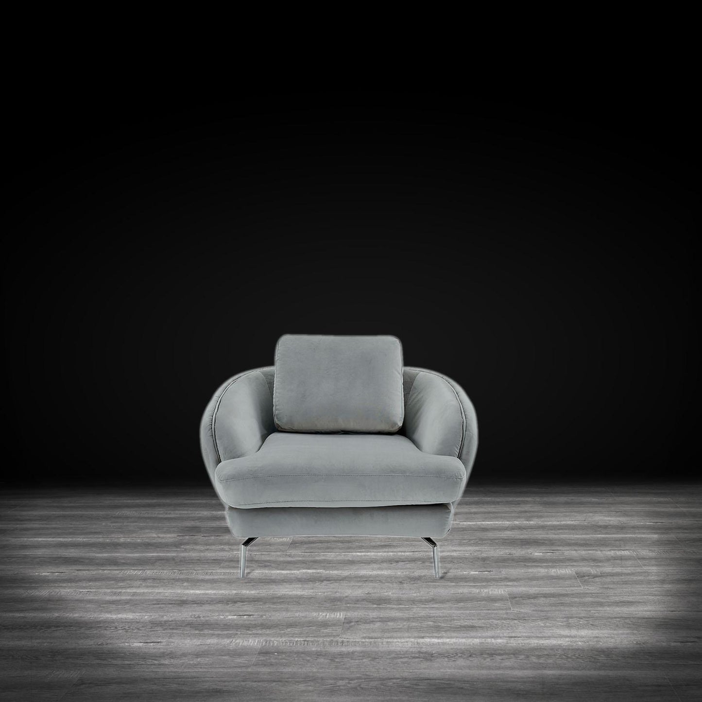 Giulia Silver Sofa Set – Light Gray