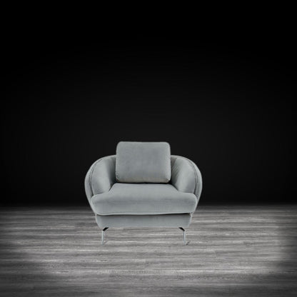 Giulia Silver Sofa Set – Light Gray