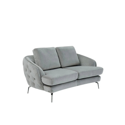Giulia Silver Sofa Set – Light Gray