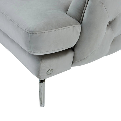 Giulia Silver Sofa Set – Light Gray
