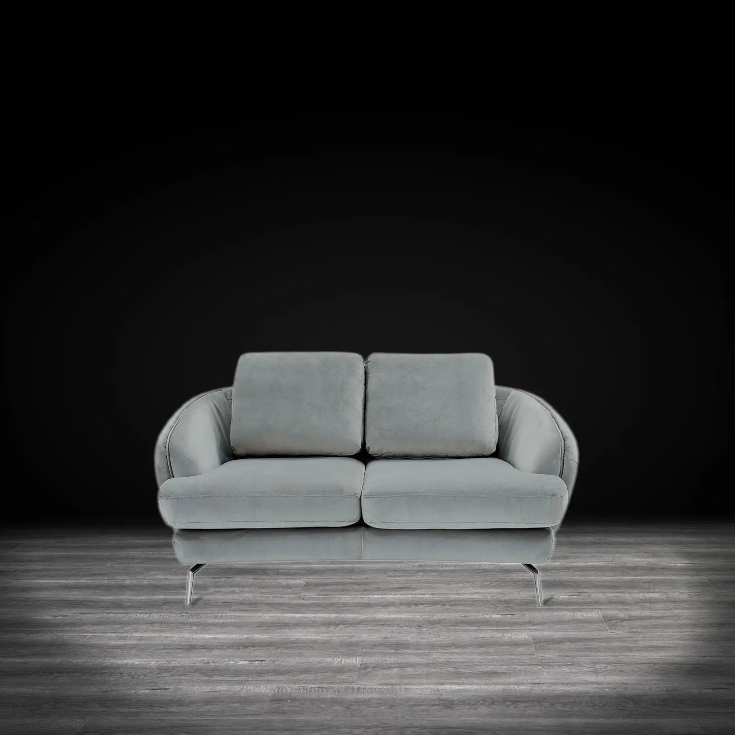 Giulia Silver Sofa Set – Light Gray