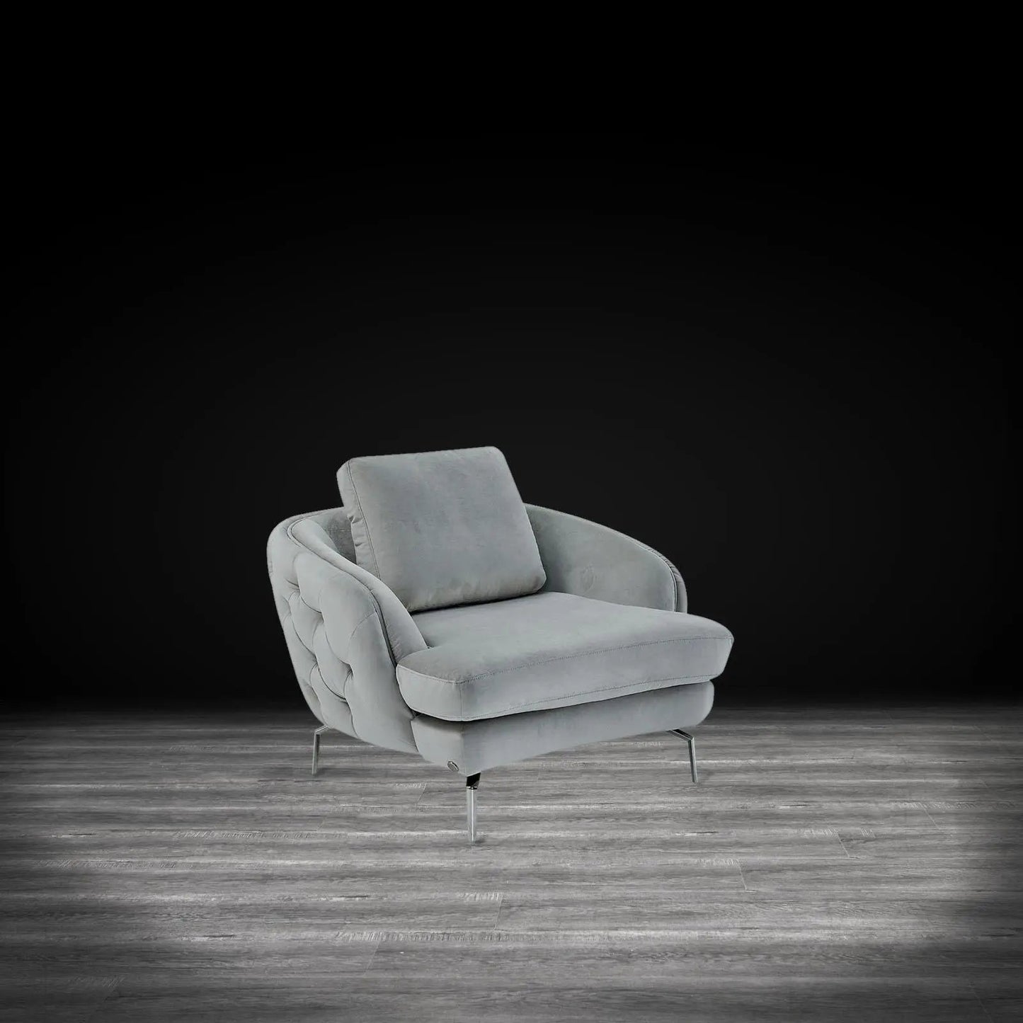 Giulia Silver Sofa Set – Light Gray