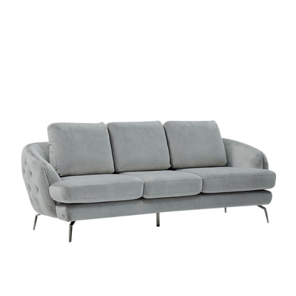 Giulia Silver Sofa Set – Light Gray