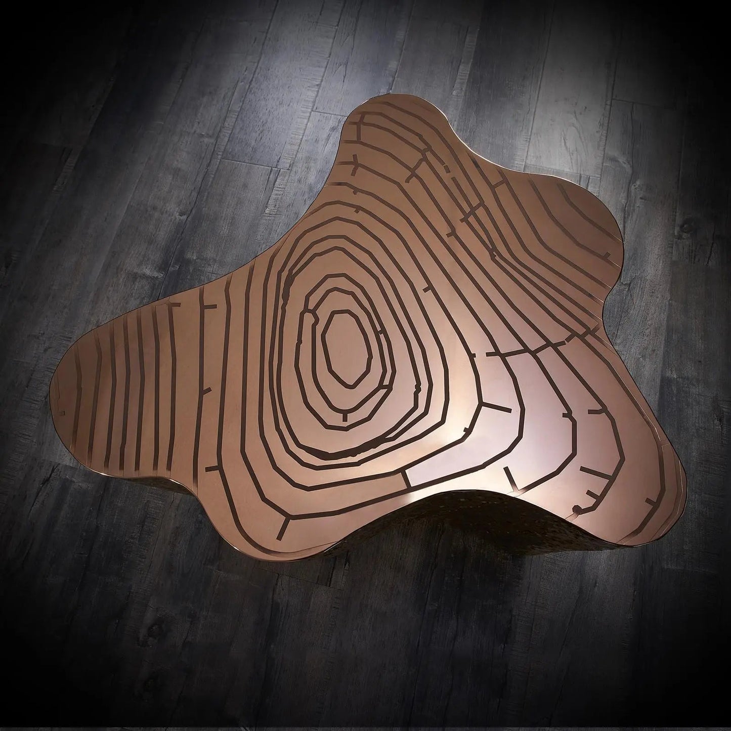 Glacier End Table | Luxurious Rose Gold Accent