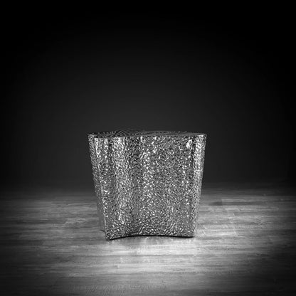 Glacier End Table | Sleek Silver Finish