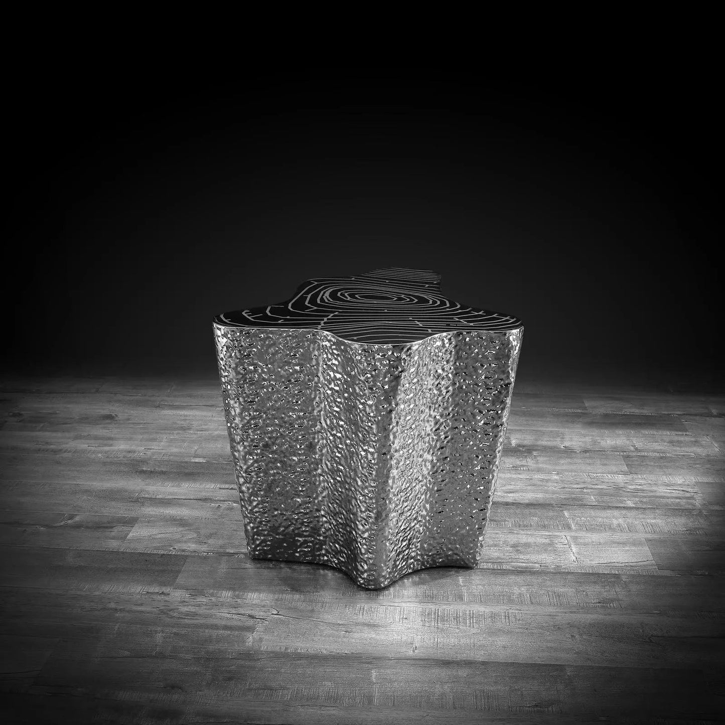 Glacier End Table | Sleek Silver Finish