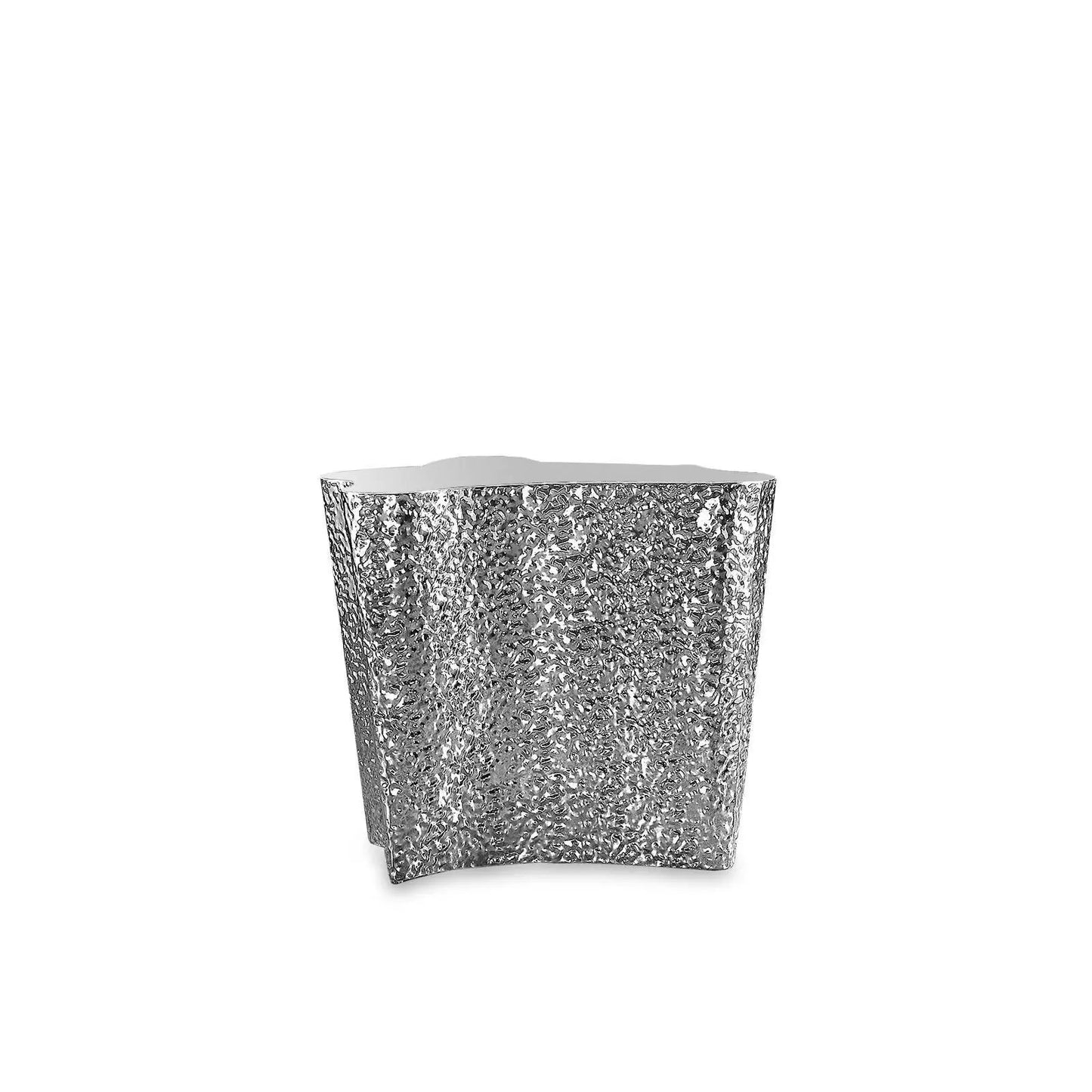 Glacier End Table | Flat Silver Surface