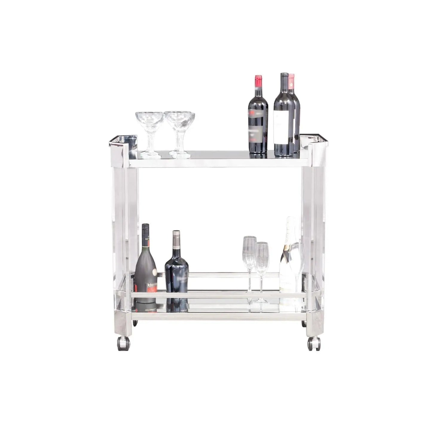 Iceland Silver Bar Cart – Modern Display Design