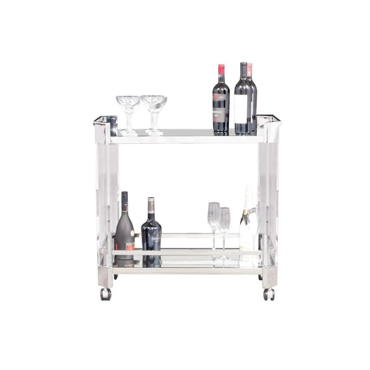 Iceland Silver Bar Cart – Modern Display Design