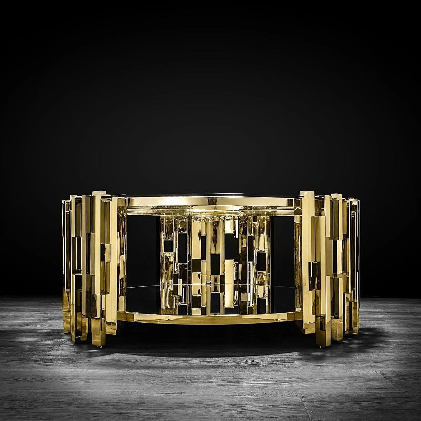 Illusion Round Coffee Table with Sleek Lines