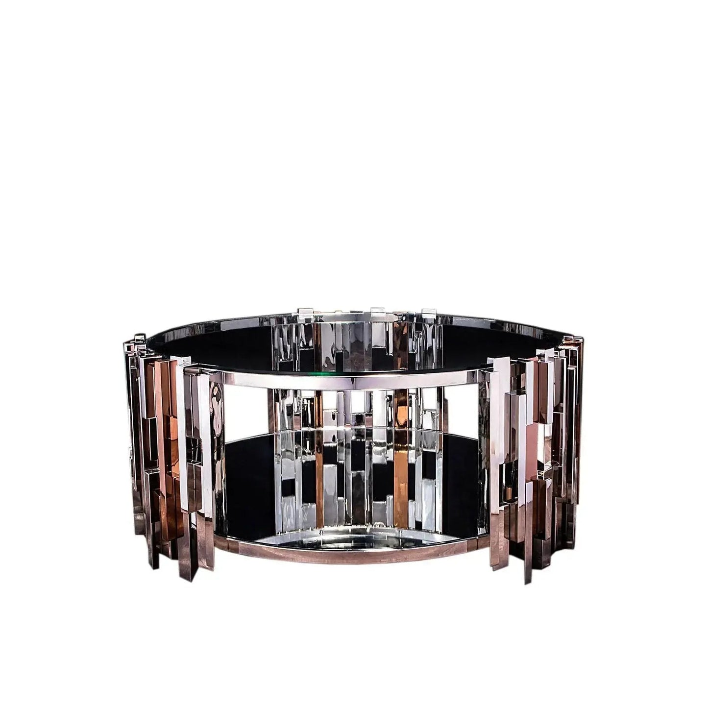 Illusion Round Silver Coffee Table