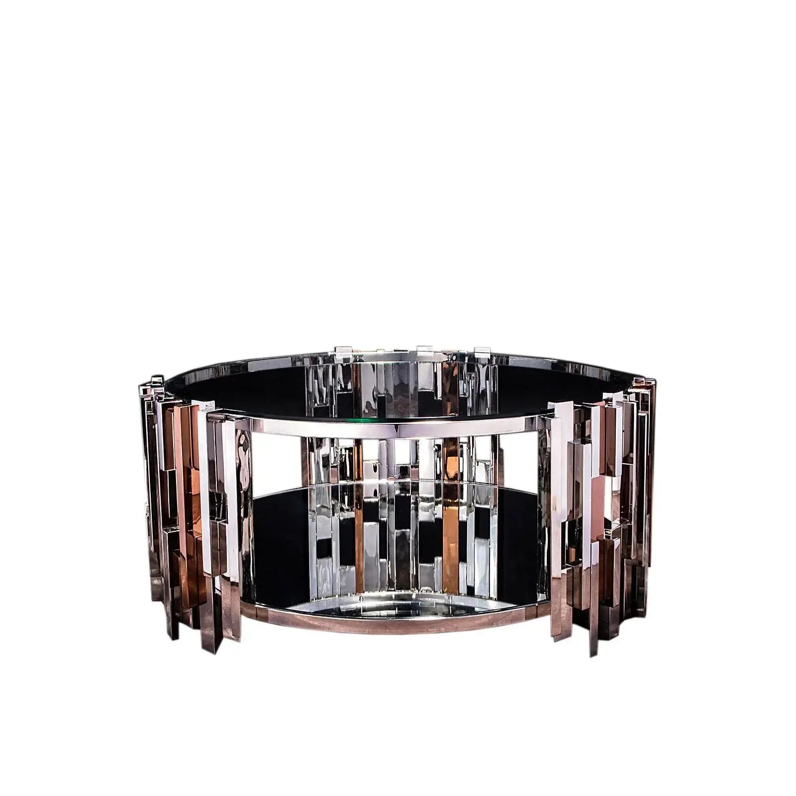 Illusion Round Silver Coffee Table