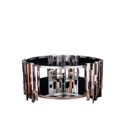 Illusion Round Silver Coffee Table