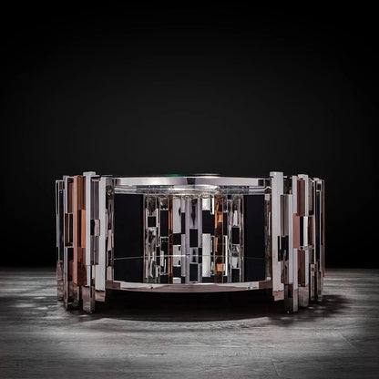 Illusion Round Coffee Table with Sleek Lines